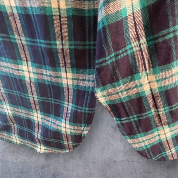 PJs Long Sleeve Flannel Nightgown Women Zippered Housecoat Metropolitan Size XL - Picture 5 of 9
